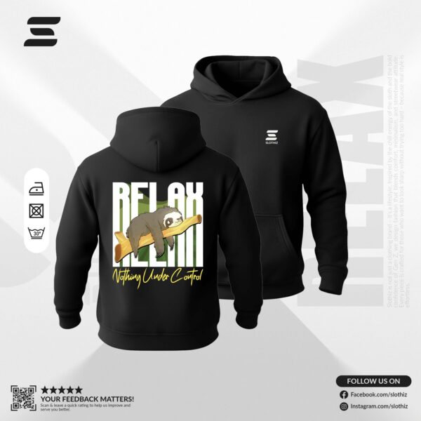 relax drop shoulder hoodie