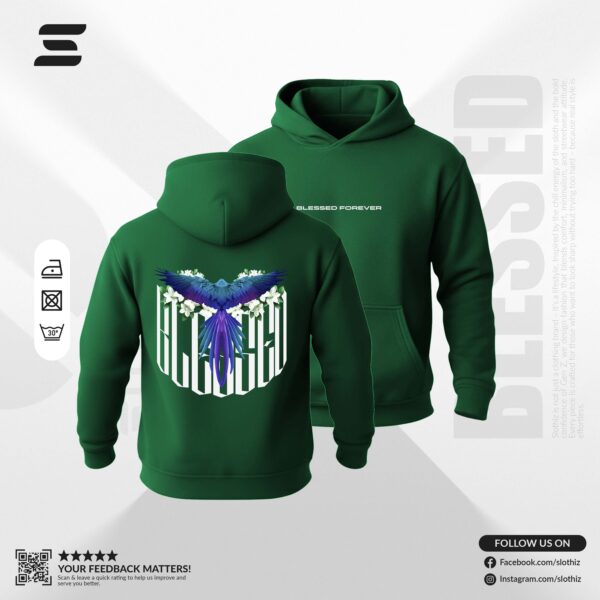 Green Drop Shoulder Hoodie