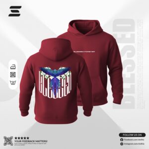 Maroon Drop Shoulder Hoodie