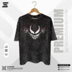 Venom-Drop Shoulder-Acid Wash T-shirt